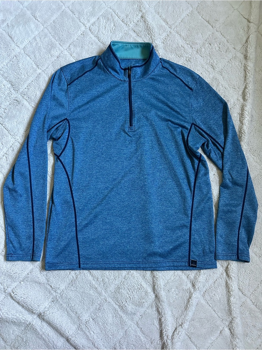 Prana | Blue Men's Talon Mock Neck Jacket | Size Medium